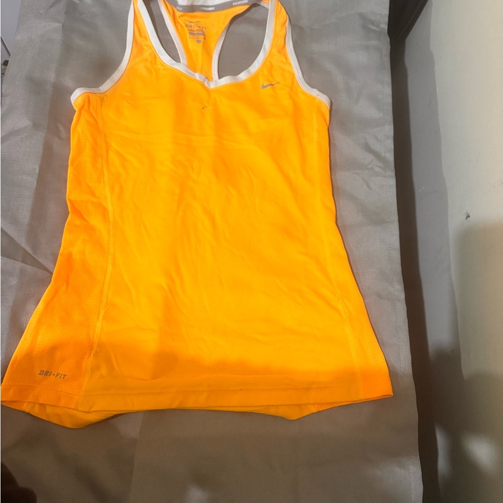 Nike Women's Orange Dri-FIT Tank Top